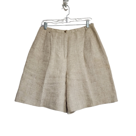 Vintage Harve' Benard beige linen shorts - Picture 1 of 3